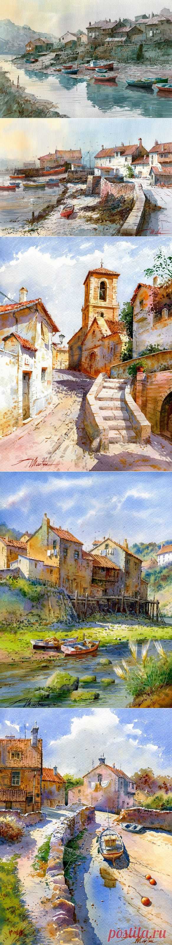 Испанский акварелист Faustino Martin Gonzalez .