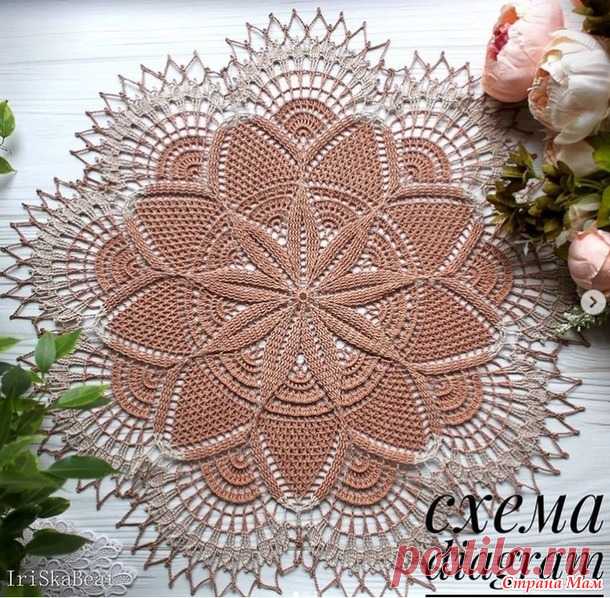 Круглая салфетка крючком - Вязание - Страна Мам
