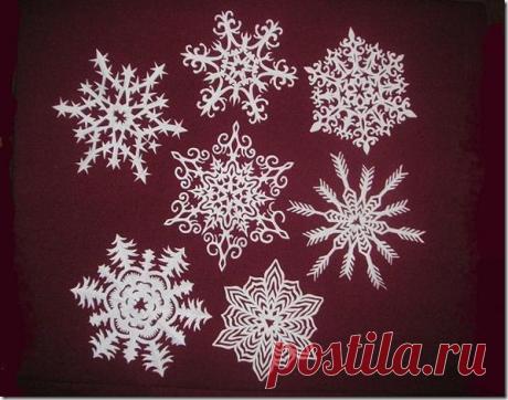 Снежинки из бумаги. Идеи и шаблоны