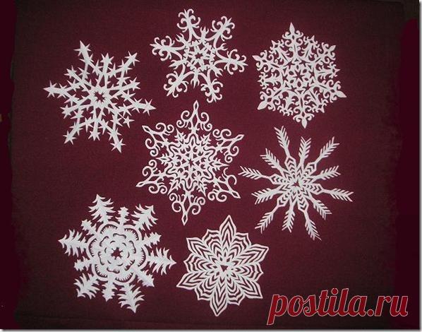 Снежинки из бумаги. Идеи и шаблоны