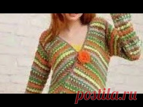Crochet pattern for cardigan - Узор крючком для кардигана