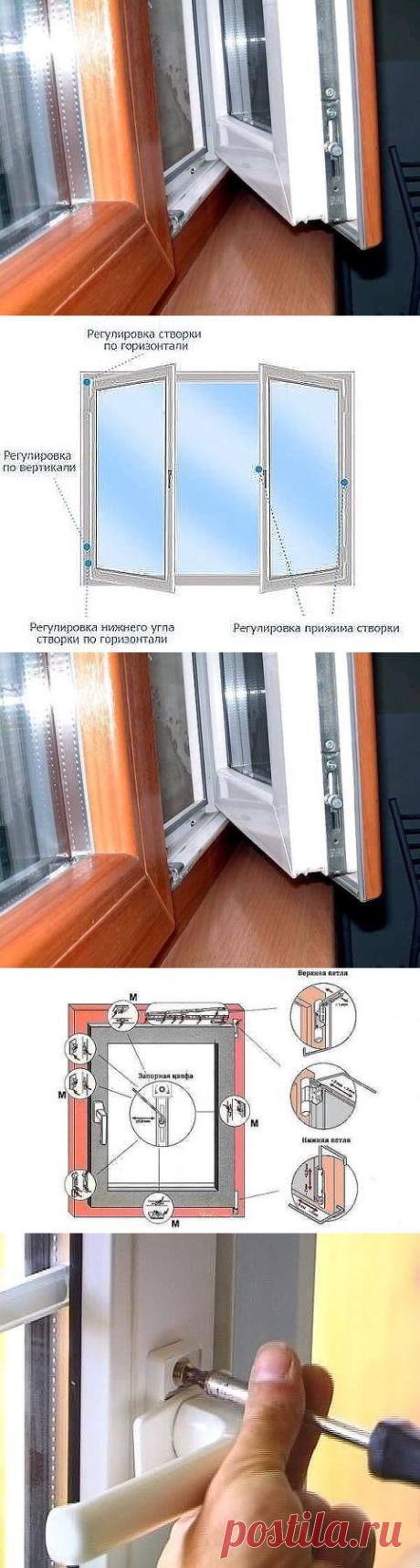 РЕГУЛИРОВКА ПЛАСТИКОВЫХ ОКОН СВОИМИ РУКАМИ