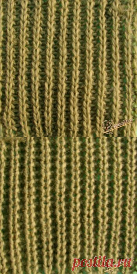 Как связать жемчужную (полупатентную) резинку спицами