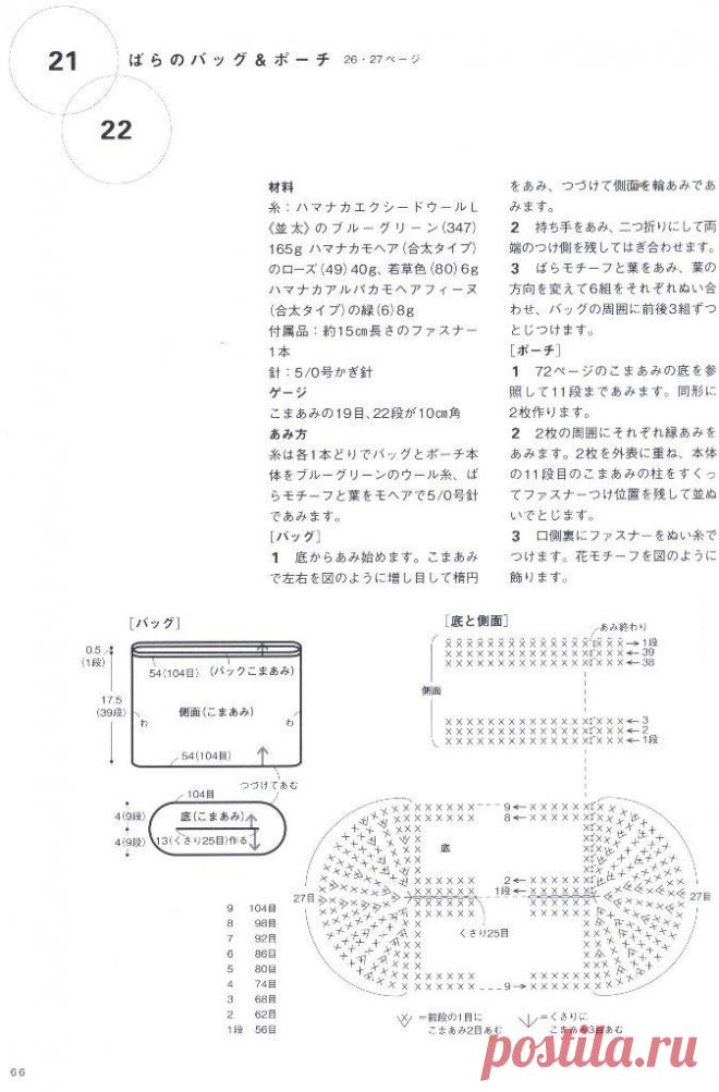 Hand-knitted cute bag & pouch ,стр.66