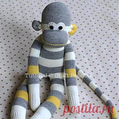 Мягкая игрушка обезьянка своими руками. Прикольно и просто.   | Все своими руками