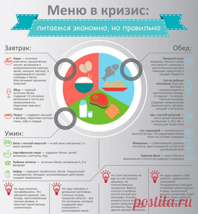 Экономное меню на неделю за 2400 р. Список продуктов правильного питания для семьи