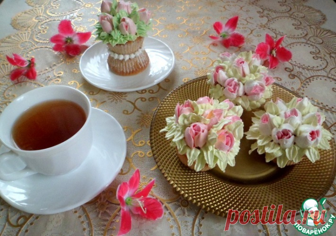 Сметанные кексы с курагой Кулинарный рецепт