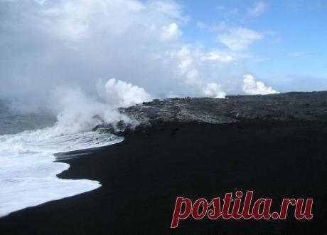 15 самых невероятных пляжей с черным песком