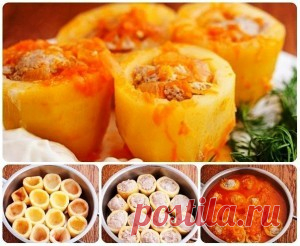 Тушеный фаршированный картофель мясным фаршем