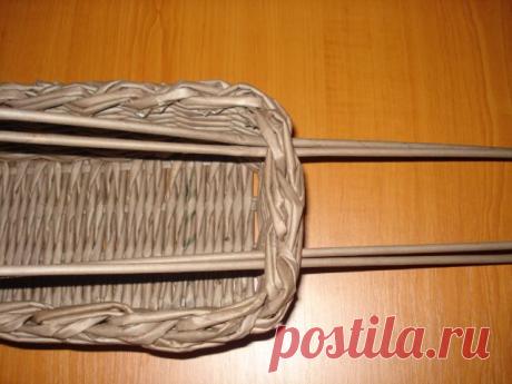 Плетение ручки для корзины (второй вариант)