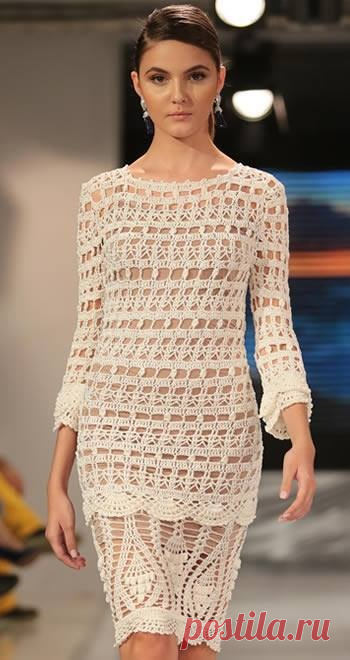 Ажурное платье крючком / Вязание крючком