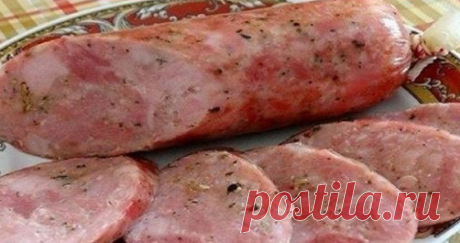 Очень вкусная и нежная рубленная колбаса в домашних условиях