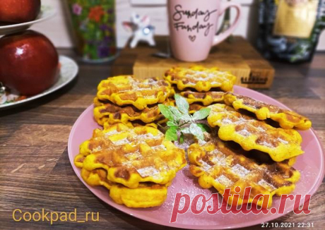 (1) Вафли с тыквой и орехами - пошаговый рецепт с фото. Автор рецепта 💞 Lucia 💞 . - Cookpad