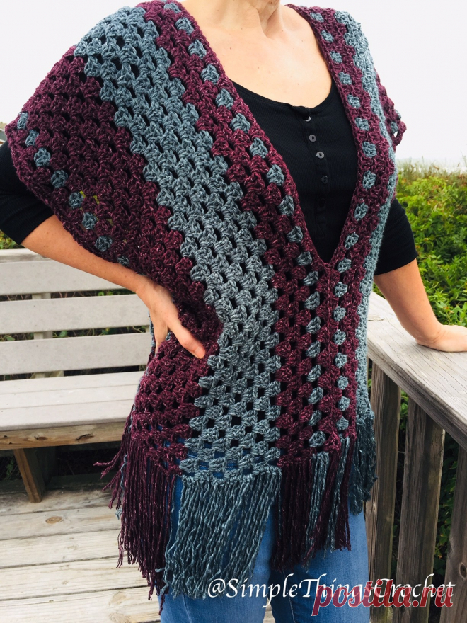 Misty Morning Poncho Top I made this poncho top with Lion Brand Jeans yarn which is one of my very favorite yarns, and I used a granny stitch so it’s really beginner-friendly.  It’s so soft and has a beautiful drape.…