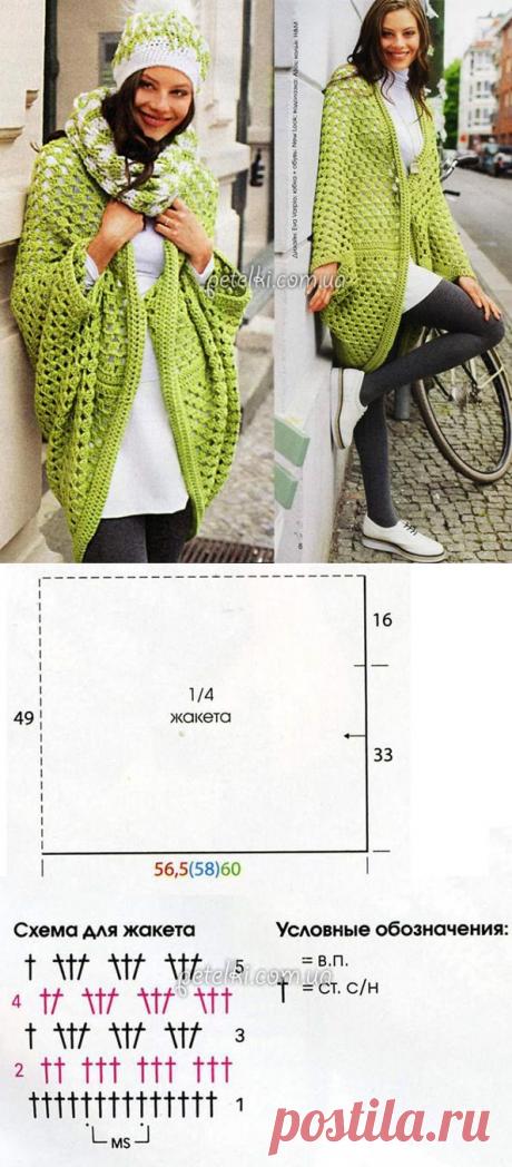 АЖУРНЫЙ ЖАКЕТ СВОБОДНОГО КРОЯ