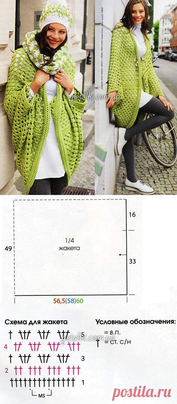 АЖУРНЫЙ ЖАКЕТ СВОБОДНОГО КРОЯ