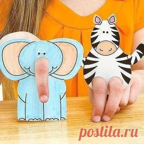 Играем вместе с детьми: раскраска и пальчиковый театр своими руками — Поделки с детьми