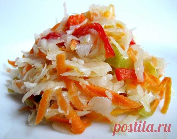 Маринованная капуста: очень вкусный рецепт, в банках, хрустящая, с болгарским перцем, уксусом, быстрого приготовления, острая, кусками, сладкая, фото, видео