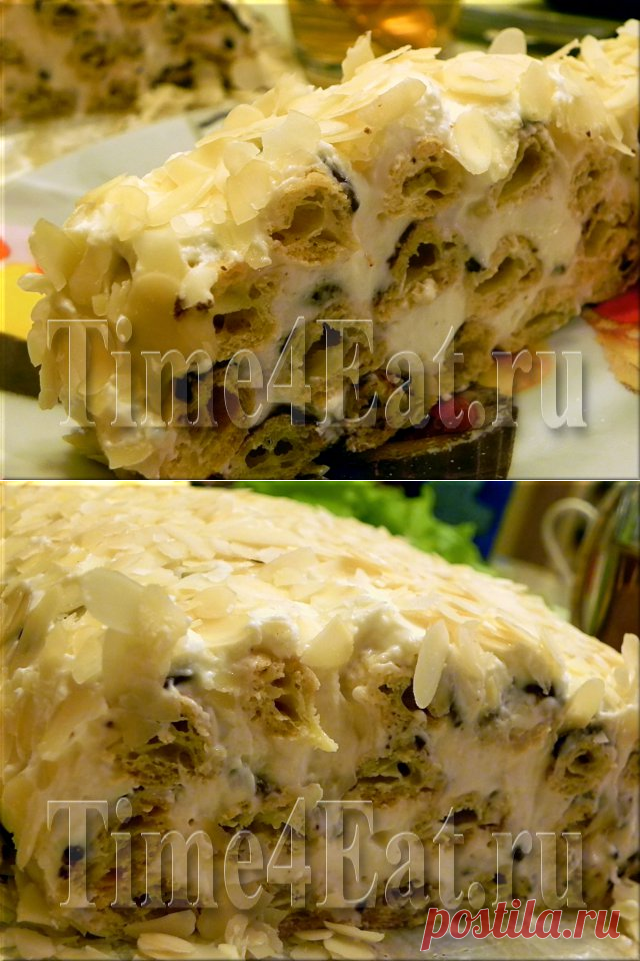 Торт "Полено" из заварного теста