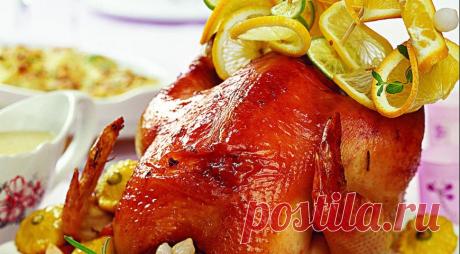 Каплун в апельсиновой глазировке, пошаговый рецепт с фото