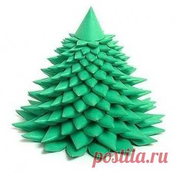 Елочка из бумаги. Мастер класс в фотографиях..
