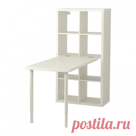 КАЛЛАКС Стол, комбинация - белый  - IKEA IKEA - КАЛЛАКС, Стол, комбинация, белый, , Можно установить вертикально или горизонтально и использовать как стеллаж или сервант.Легко собрать благодаря подготовленным отверстиям для ножек.Благодаря регулируемым ножкам вы можете выбрать максимально комфортную высоту столешницы – от 60 до 90 см.Благодаря пластиковым накладкам ножек стол можно передвигать, не опасаясь царапин на полу.Вы можете использовать накладное соединение для фик...