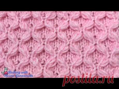 TEJIDOS A DOS AGUJAS: 29- Flores Puff/ KNITTING WITH TWO NEEDLES: Flowers Puff