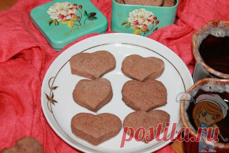 Шоколадное печенье Сердечки ❤ Ингредиенты: мука, яйцо, сахар,какао