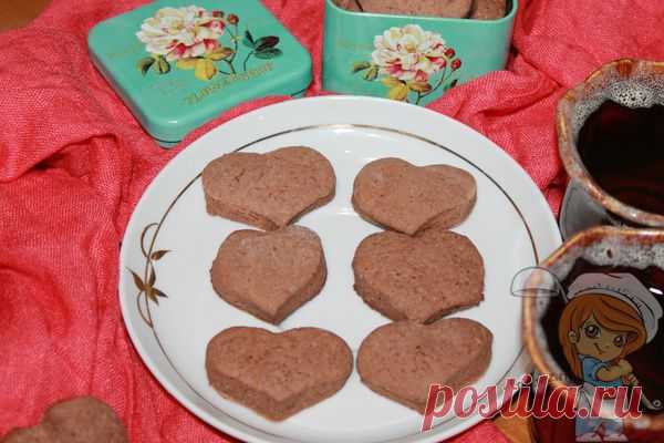 Шоколадное печенье Сердечки ❤ Ингредиенты: мука, яйцо, сахар,какао