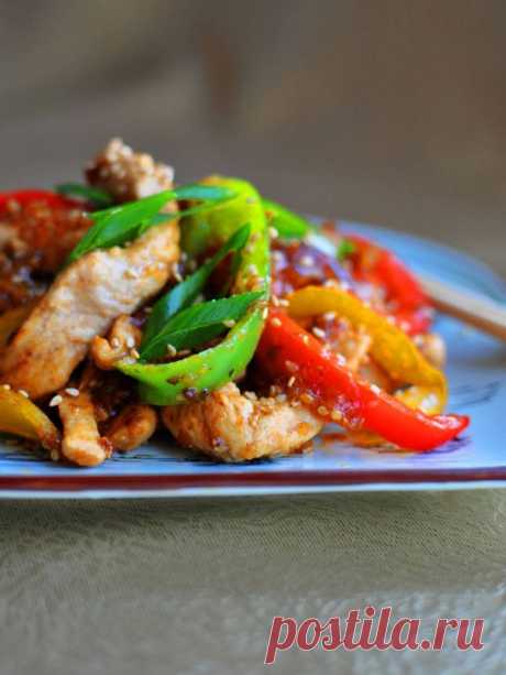 Свинина с перцами по-китайски — Вкусности.