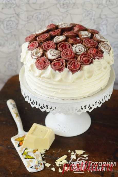 Блинный торт "Букет роз" - пошаговый рецепт с фото на Готовим дома