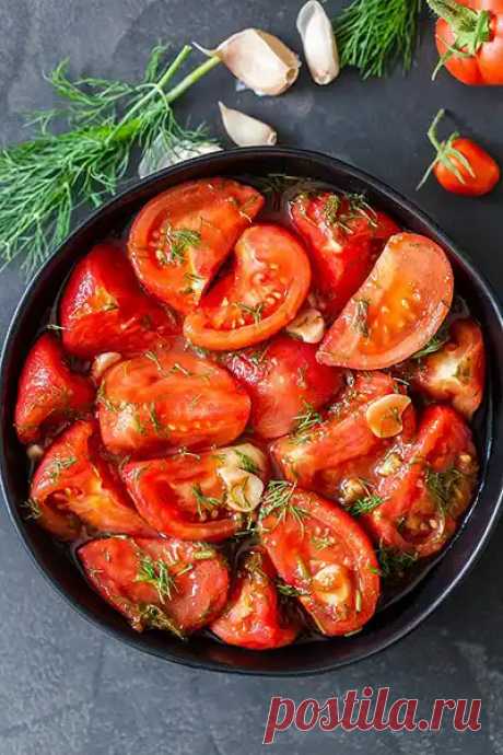 Рецепт быстрых маринованных помидоров