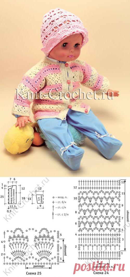 ЖАКЕТ И ШАПОЧКА ДЛЯ МАЛЫША КРЮЧКОМ | Варварушка-Рукодельница