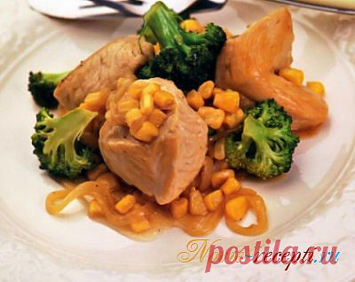 Тушеная индейка с брокколи,индейка тушеная с овощами