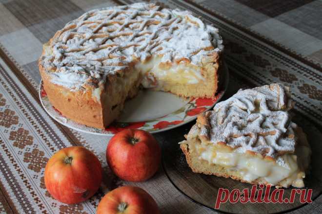 ВКУСНЕЙШИЙ Яблочный пирог с НЕЖНЕЙШИМ заварным кремом
