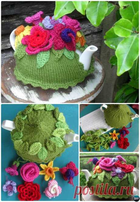 25 Crochet Knit Tea Cozy Free Patterns