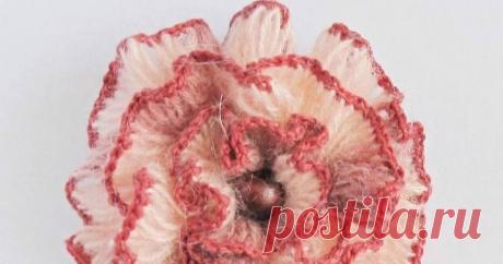 Цветок &quot;Закат&quot; Приятные вязаные мелочи со схемами и описаниями. Nice knitted detail with diagrams and descriptions.