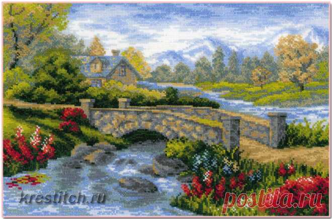 Летний пейзаж (арт.1078 Риолис) купить в Stitch и Крестик