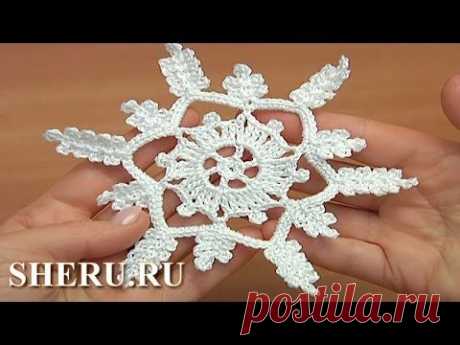 Мотив крючком &quot;Снежинка&quot;