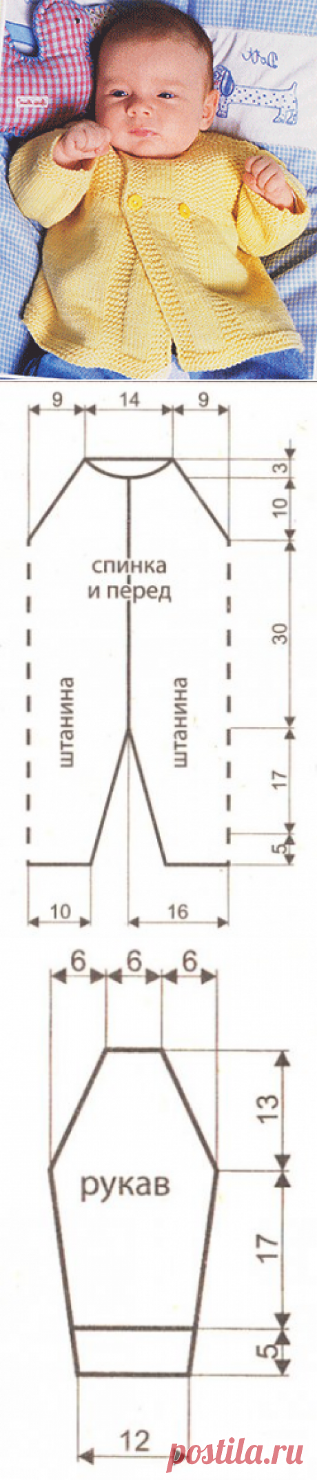 Схема вязания спицами, комбинезон р-р 86 см., на девочку 1,5 года.