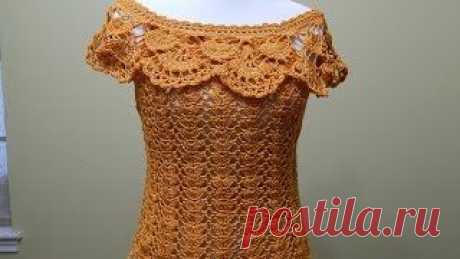 Shawl Triangular Crochet parte 1 de 2. Уроки вязания на видео