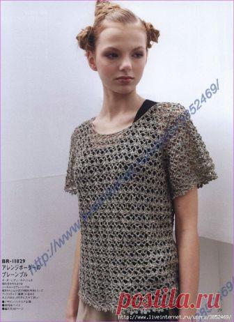 Ажурная кофта крючком