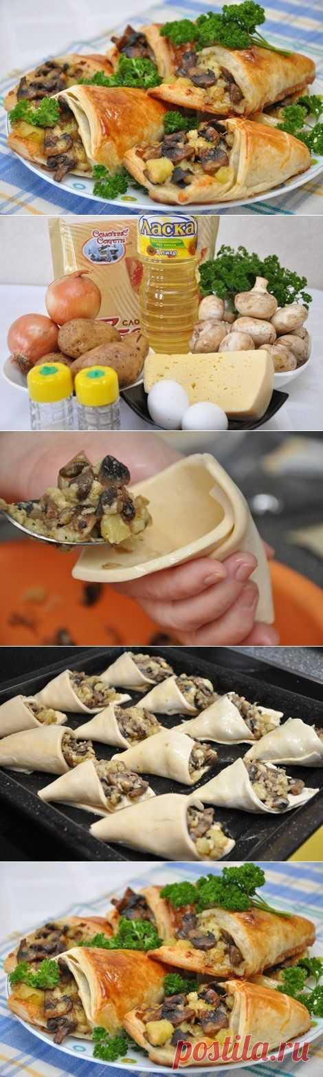 Грибные кулёчки. | Готовим вместе