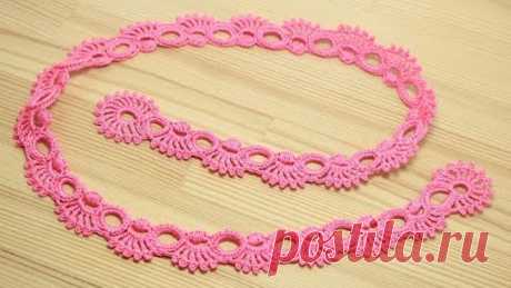 Кайма для ирландского кружева - урок вязания крючком - crochet irish lace