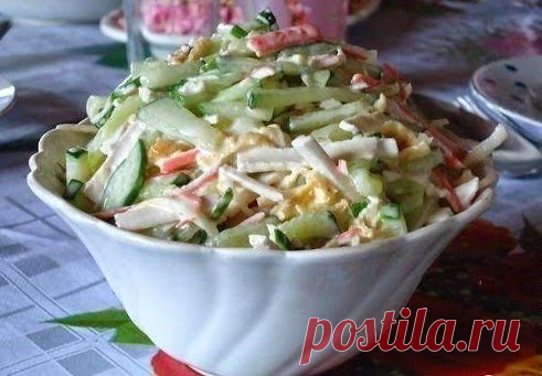 Шустрый повар.: Салат с сыром сулугуни (косичкой)