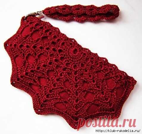 ВЯЗАНЫЙ КРЮЧКОМ КЛАТЧ.