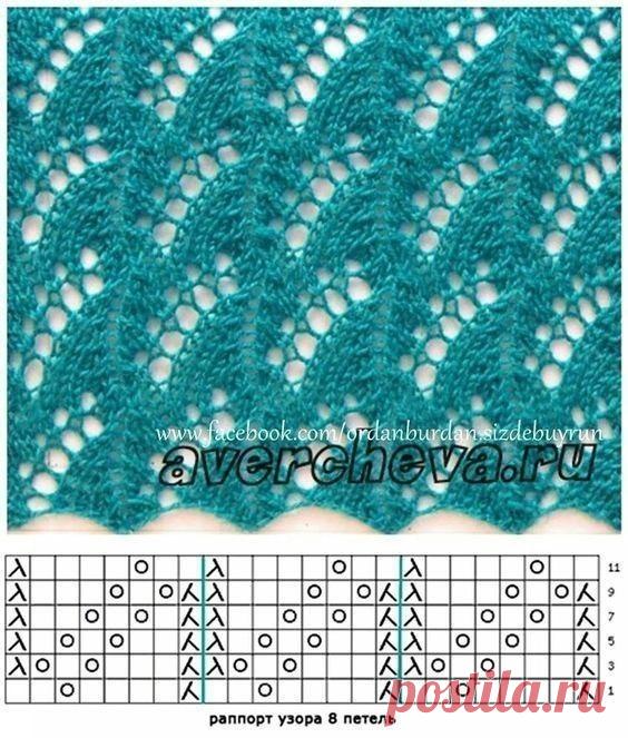 Ажурные узоры спицами в вашу копилочку