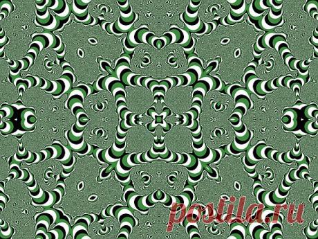 Фрактальных орнамент с иллюзией движения. 

Digital Patterned Ornament  Free Stock Photo HD - Public Domain Pictures