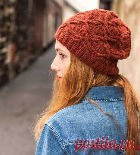 Модные шапка и снуд спицами «Casual Mix»