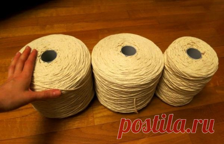 ВЯЗАНИЕ КОВРОВ ИЗ ШНУРА КРЮЧКОМ